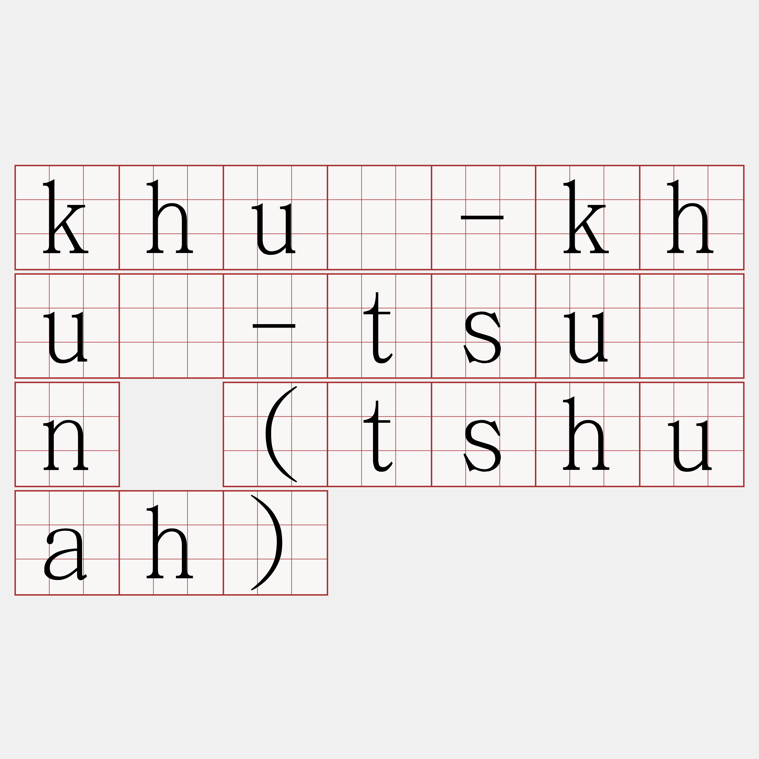 khū-khū-tsùn (tshuah)